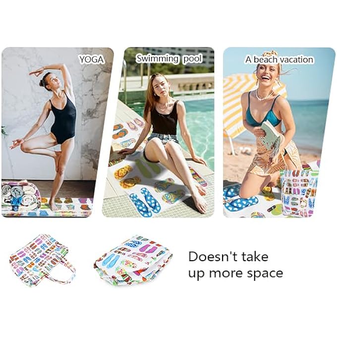 rayihni womens Beach Tote Pool Bag Beach Tote Pool Bag - Image 5