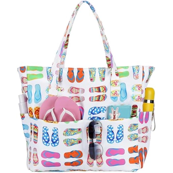 rayihni womens Beach Tote Pool Bag Beach Tote Pool Bag - Image 1
