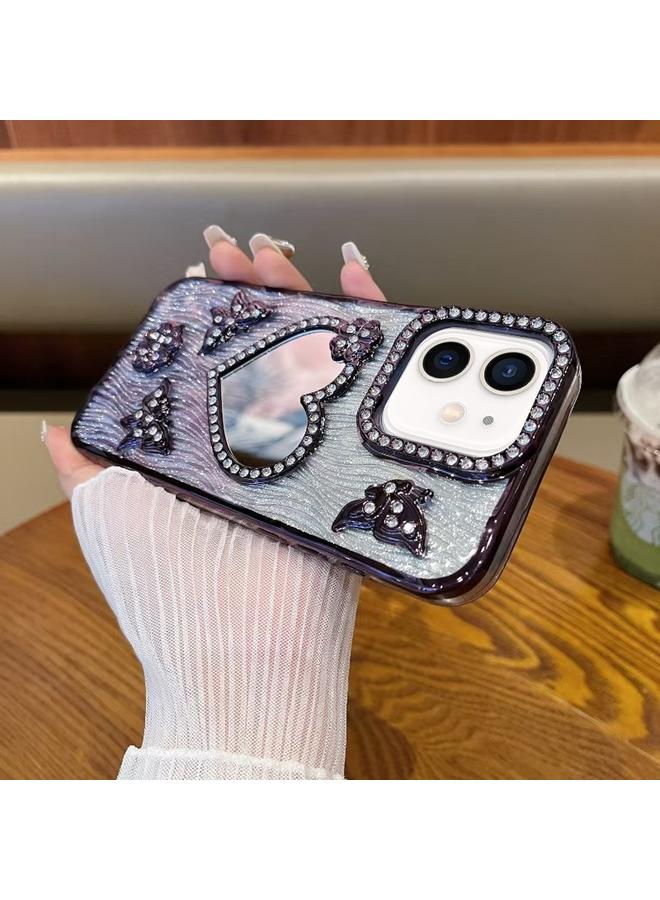 S-TOP Case For iPhone 12 Heart-shaped Mirror Diamond Glitter Phone Case - Image 1