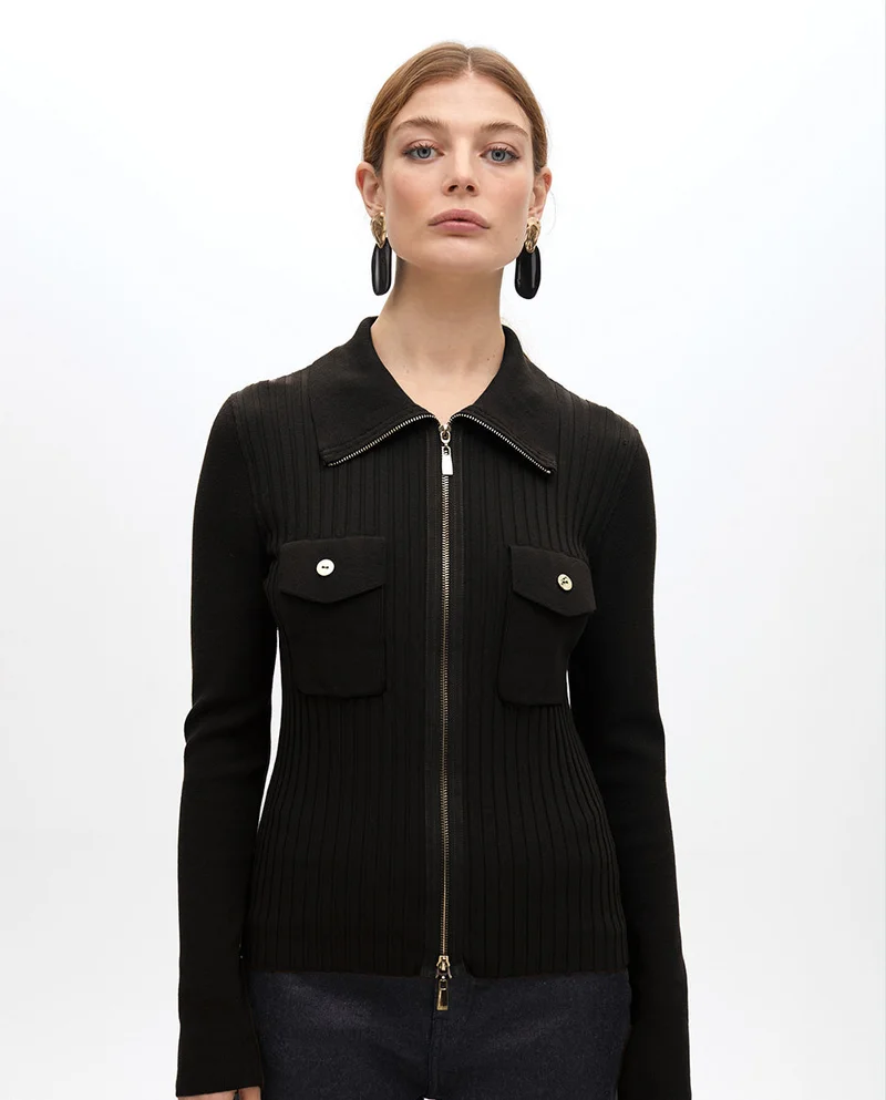 لولا كساديمونت كارديجان بسحاب وجيوب مزدوجة