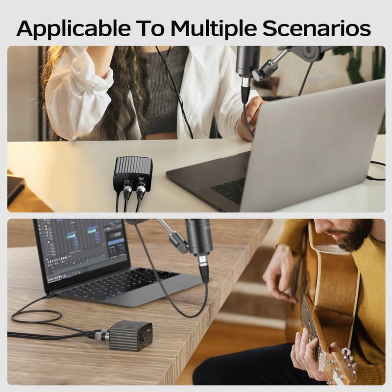 FIFINE 48V Phantom Power with Output/Input, Power Supply for Condenser Microphone, Recording Equipment-PM48 - Image 5