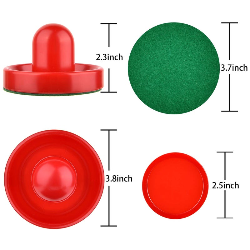 Coopay Coopay Air Hockey Pushers and Pucks, Air Hockey Paddles, Goal Handles Paddles Replacement Accessories for Game Tables (4 Striker, 8 Red Puck Pack)  - Image 2