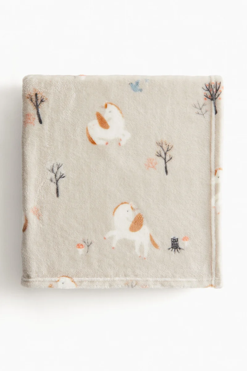 H&M Patterned fleece blanket