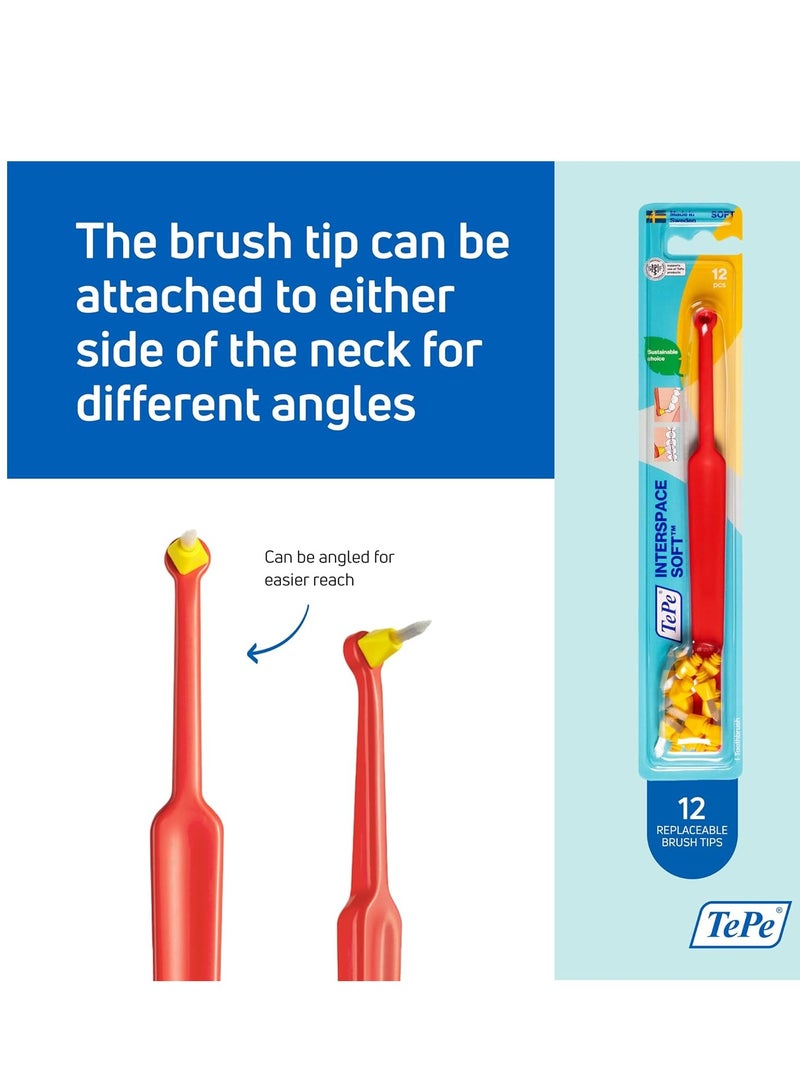 Tepe Soft Toothbrush – Designed for Deep Cleaning of Molars, Gum Pockets, and Tight Gaps – 1 Handle with 12 Replaceable Brush Heads - Image 4