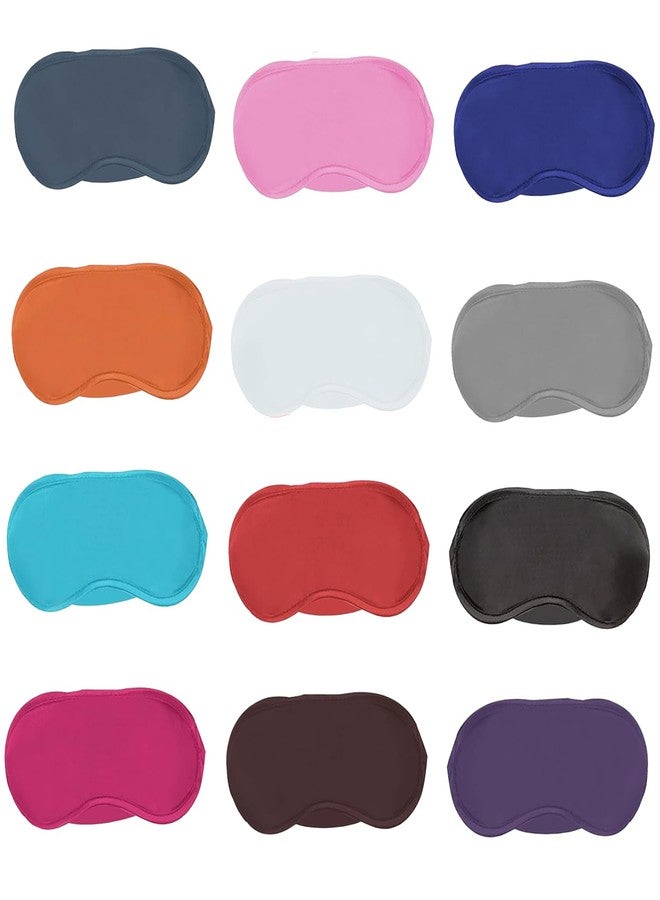 Vandorla 12 Pack Blindfold Eye Mask Cover Sleep Mask with Nose Pad for Party Games Travel Sleep Team Build Party Supply with Adjustable Strap for Women Men Kids, Multicolor Individual Package - Image 1