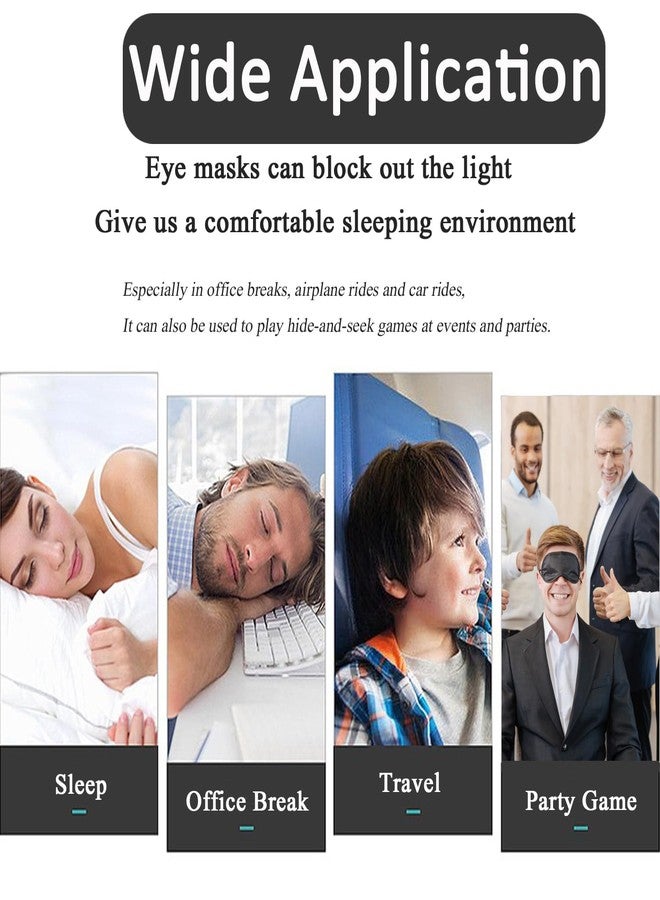 Vandorla 12 Pack Blindfold Eye Mask Cover Sleep Mask with Nose Pad for Party Games Travel Sleep Team Build Party Supply with Adjustable Strap for Women Men Kids, Multicolor Individual Package - Image 3
