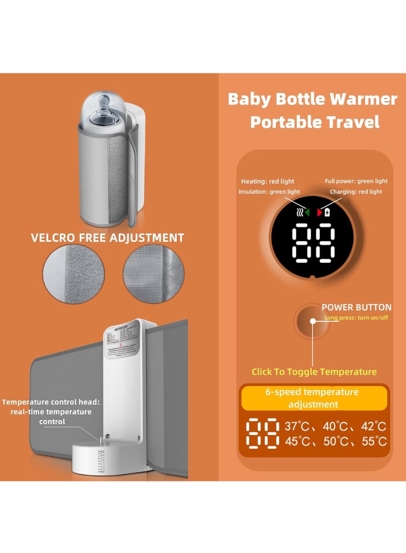 Portable Bottle Warmer,Baby Bottle Warmer,Portable Water Warmer, Bottle Warmer On The Go, Portable Bottle Warmer for Travel Wireless Portable Baby Milk Warmer - Image 2