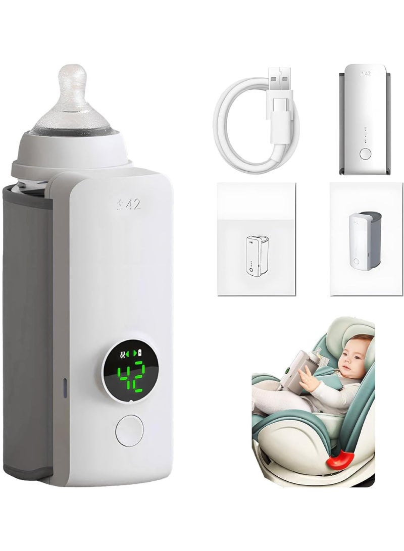 Portable Bottle Warmer,Baby Bottle Warmer,Portable Water Warmer, Bottle Warmer On The Go, Portable Bottle Warmer for Travel Wireless Portable Baby Milk Warmer - Image 1