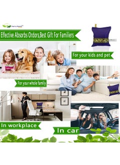 NewSun NewSun Activated Charcoal Air Purifying Bag 2Pack of200G Decorative Natural Pure Odor Absorber for the Home Office and Car Scent Free Family and Pet safe Violet  - Image 5