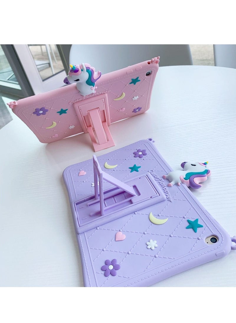 Captaintech Unicorn Ipad pro cover for iPad Mini 5/4, iPad 7th Generation 2019/iPad 8th Generation 2020, with Carrying Strap Adjustable Stand Shockproof Shockproof For iPad 10.2" 2020/2019, Pink - Image 4