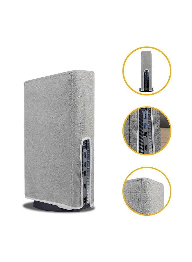 RAHAYM Dust Cover for PS5, Precision Cut Protective Case Anti Scratch Waterproof Cover Sleeve for Playstation 5 Console Digital Edition and Ultra HD Edition - Grey - Image 2