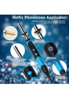 SYOSI Hotfix Rhinestone Applicator Tool, DIY Hot Fix Rhinestone Setter for Bedazzler Kit with Rhinestones for Crafts, 15 Color Rhinestone, 7 Tips, Tweezers, Pencil, Brush  - Image 2