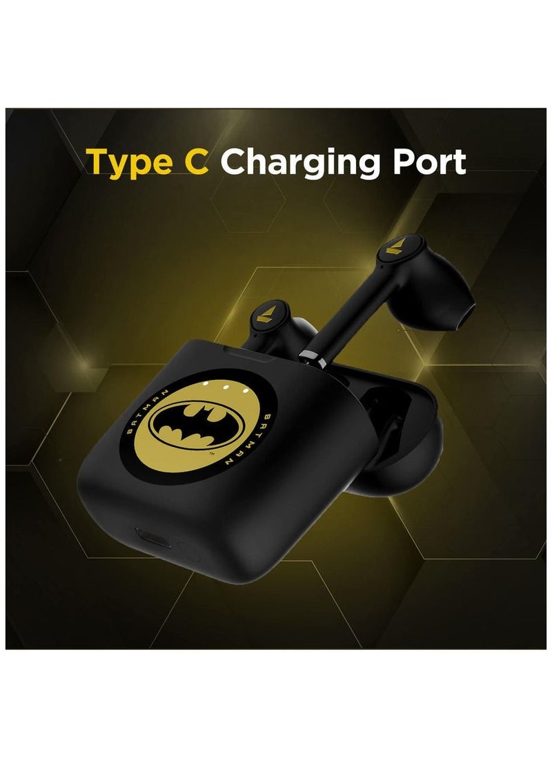 boAt - Airdopes 131 Batman DC edition bluetooth type-c voice assistant IWP technology knight black - Image 1