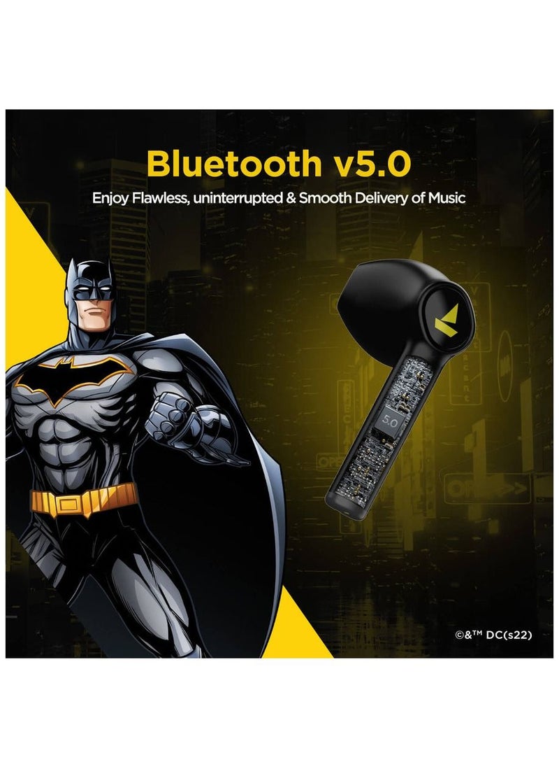 boAt - Airdopes 131 Batman DC edition bluetooth type-c voice assistant IWP technology knight black - Image 1