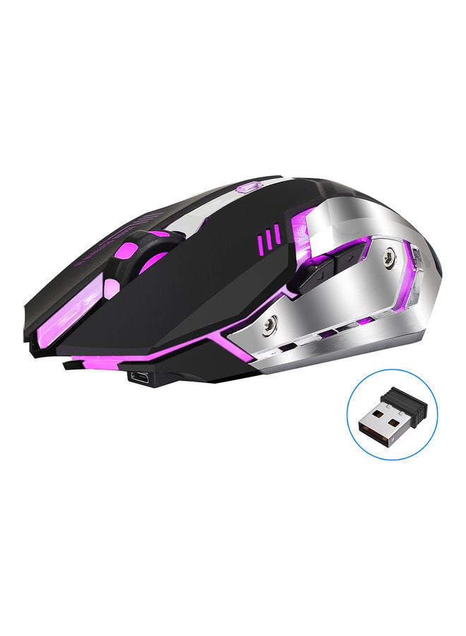 NIBEMINENT Wireless Gaming Mouse Black/Silver/Pink  - Image 1