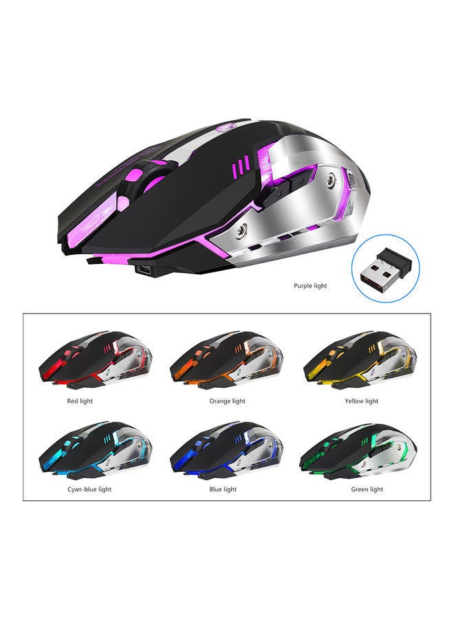 NIBEMINENT Wireless Gaming Mouse Black/Silver/Pink  - Image 5