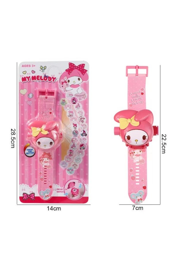 Generic - Children's Toy Cartoon Electronic Ultraman Watch 3-8 Years Old Children's Primary School Boys And Girls Projection Luminous Watch-Color:Yugui Dog - Image 1