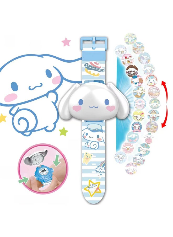 Generic - Children's Toy Cartoon Electronic Ultraman Watch 3-8 Years Old Children's Primary School Boys And Girls Projection Luminous Watch-Color:Yugui Dog - Image 1