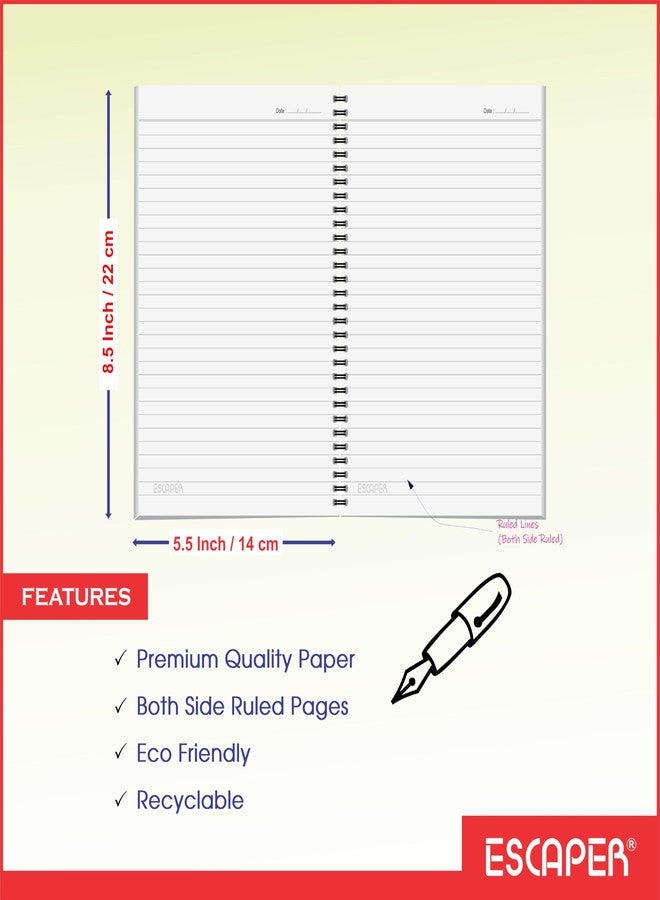 ESCAPER Smile to The World Diary - A5, 300 GSM Laminated Cover, 160 Ruled Pages, Inspirational Notepad for Women & Men, Spiral Notebook, Personal Notepad for Journaling, Motivational Diary with Quotes - Image 3