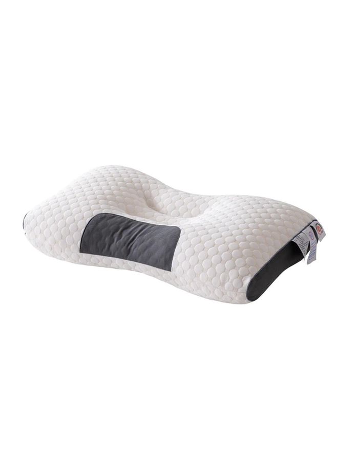 Ergonomic Neck Pillow For Back Sleepers White 27 55in Hand Washable Allergy Free Polyester - Image 4