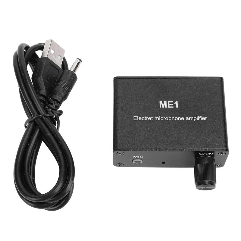 Electret Microphone Amplifier Adjustable Gain 0 20dB Preamplifier 3 5mm Input - Image 1