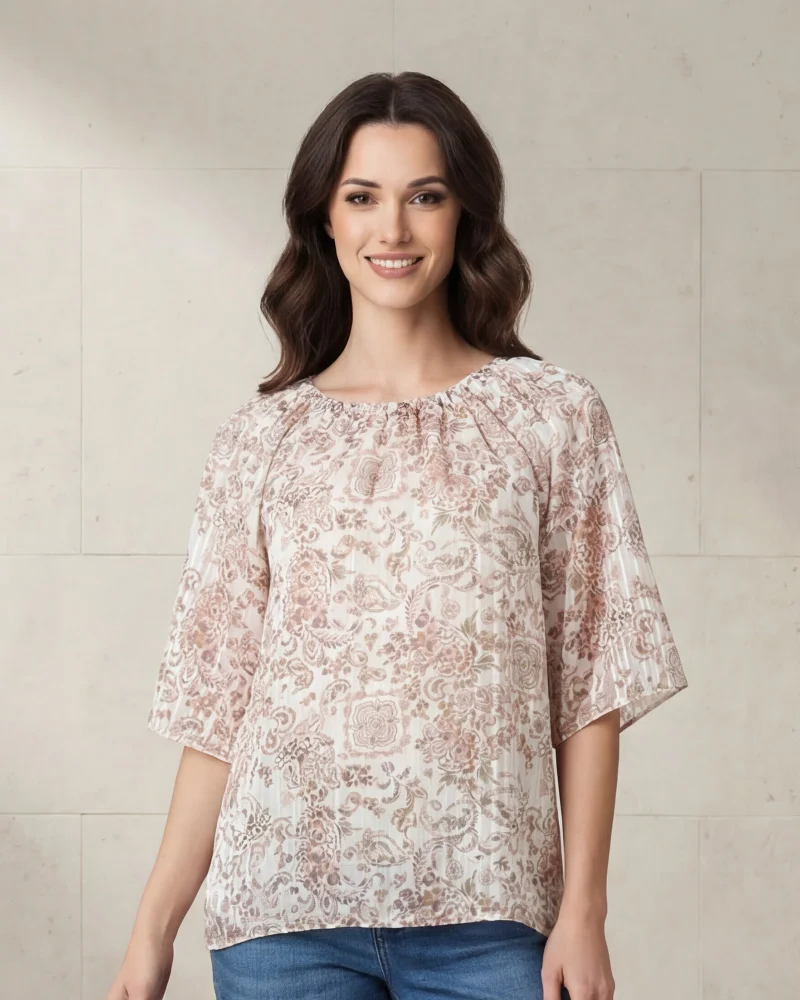 Redtag Women Assorted All Over Print Casual Blouse