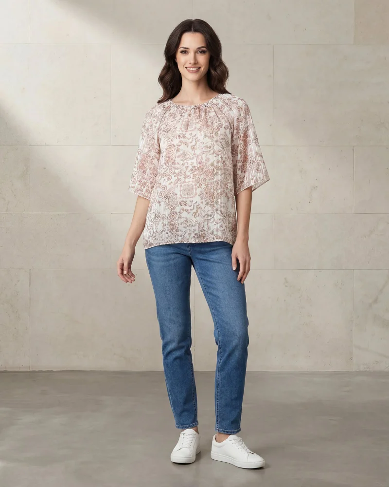 Redtag Women Assorted All Over Print Casual Blouse