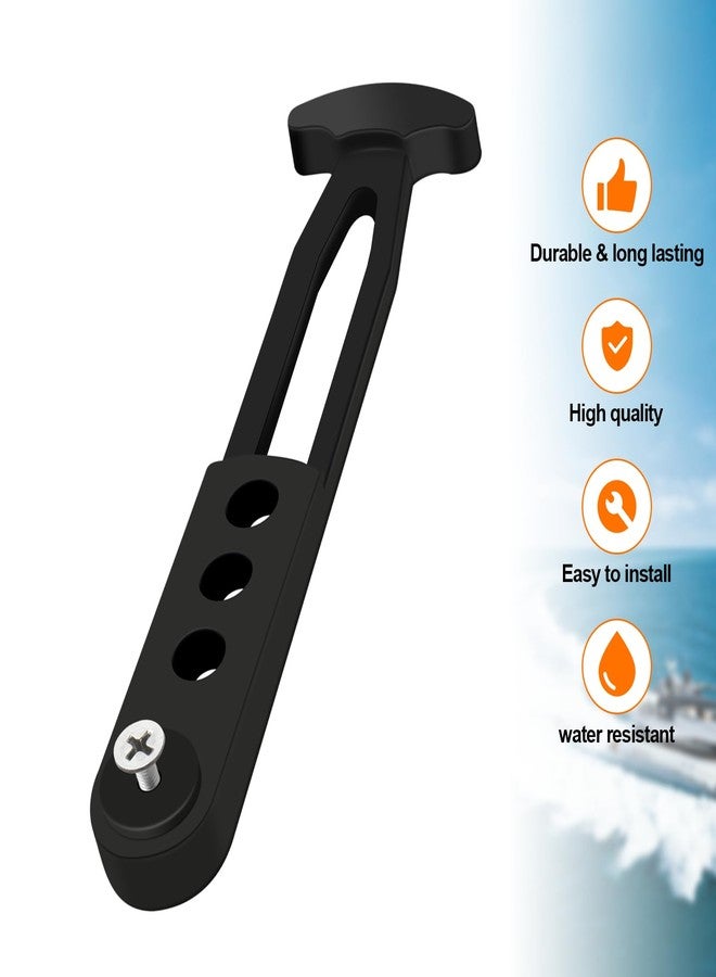 YRMJ 4 Pack Boat Telescoping Ladder Rubber Strap Boarding Fixed Lock Belt Adjustable 4-Hole Installation for Pontoon Boat Yacht Roof RV Folding Ladder - Image 2