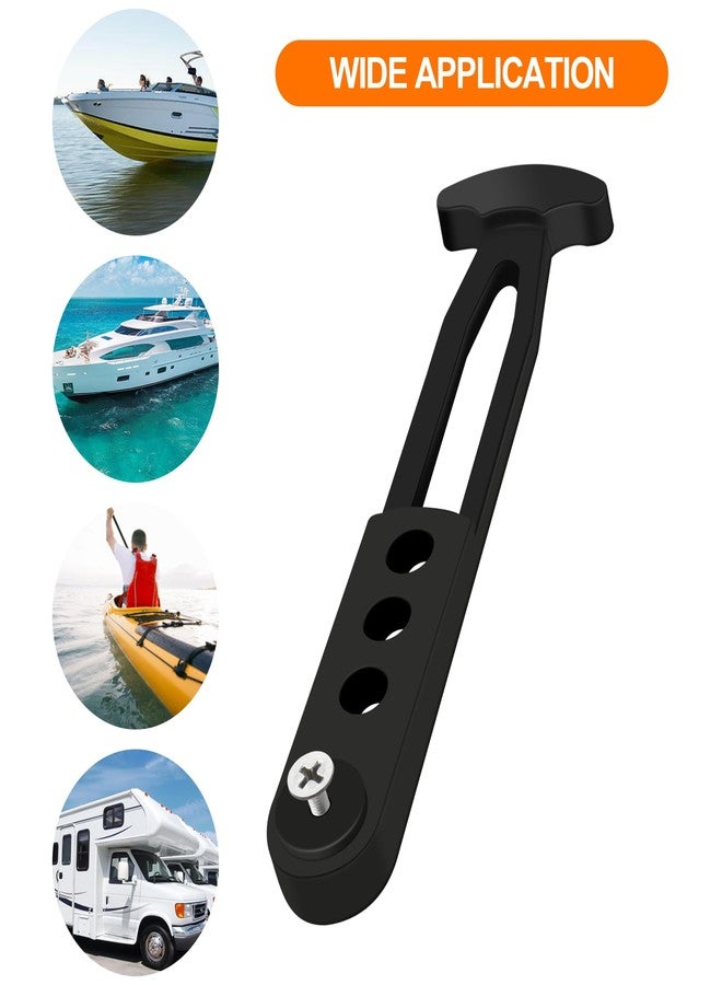 YRMJ 4 Pack Boat Telescoping Ladder Rubber Strap Boarding Fixed Lock Belt Adjustable 4-Hole Installation for Pontoon Boat Yacht Roof RV Folding Ladder - Image 4