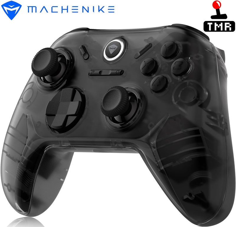MACHENIKE G1 Pro Wireless PC Gaming Controller - TMR Effect Sticks & Triggers, 1000Hz Polling, Tri-Mode 2.4G/Bluetooth/Wired Gamepad, Multiplatform - PC/Windows/Android/iOS/Switch, Turbo, 600mAH battery (Carbon Ghost – Black Colour) - Image 1