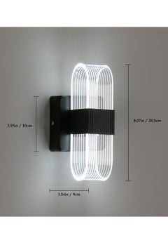 Goeco Dimmable LED Indoor Wall Light Modern Creative Romantic Acrylic Design Wall Lamp for Bedroom, Living Room, Hallway, Staircase, Hotel(Black)  - Image 2