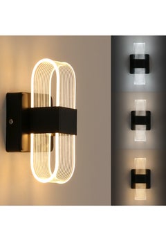 Goeco Dimmable LED Indoor Wall Light Modern Creative Romantic Acrylic Design Wall Lamp for Bedroom, Living Room, Hallway, Staircase, Hotel(Black)  - Image 3