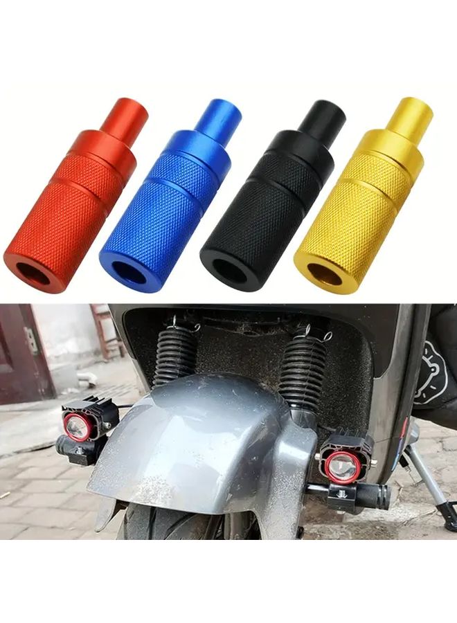 Blue Motorcycle Spotlight Mounting Brackets For Scooter Footboard And Front Fender - Image 1