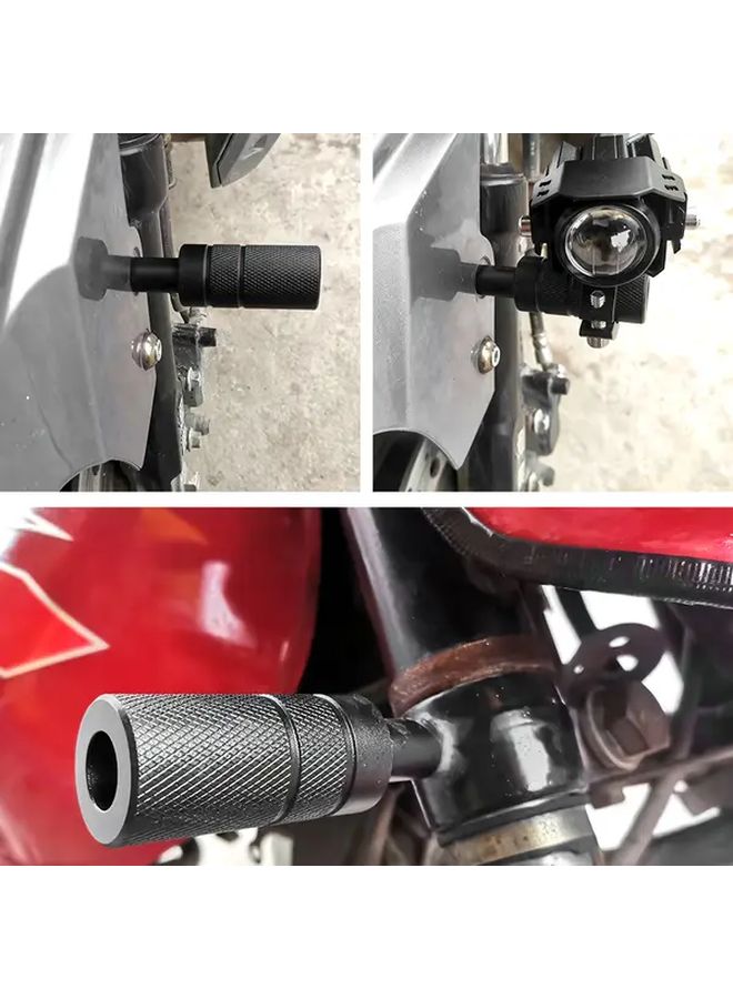 Blue Motorcycle Spotlight Mounting Brackets For Scooter Footboard And Front Fender - Image 5
