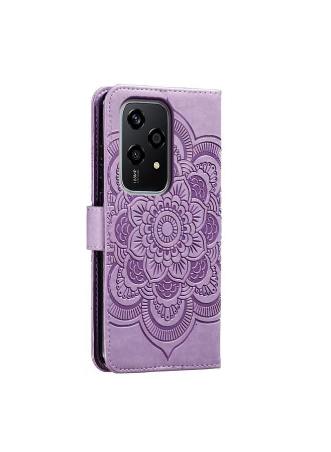 S-TOP Case For Honor 200 Lite Global Sun Mandala Embossing Pattern Phone Leather Case - Image 3