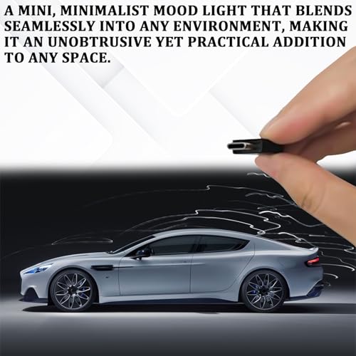 QQWD USB Type-C LED Ambient Light, 8 Colors RGB Dynamic Atmosphere Lamp LED Lights for Car Interior Decor USB Night, Adjustable Bright Plug-in Mini Lighting Kit for Cars/Home/Office/Laptop Decoration - Image 5