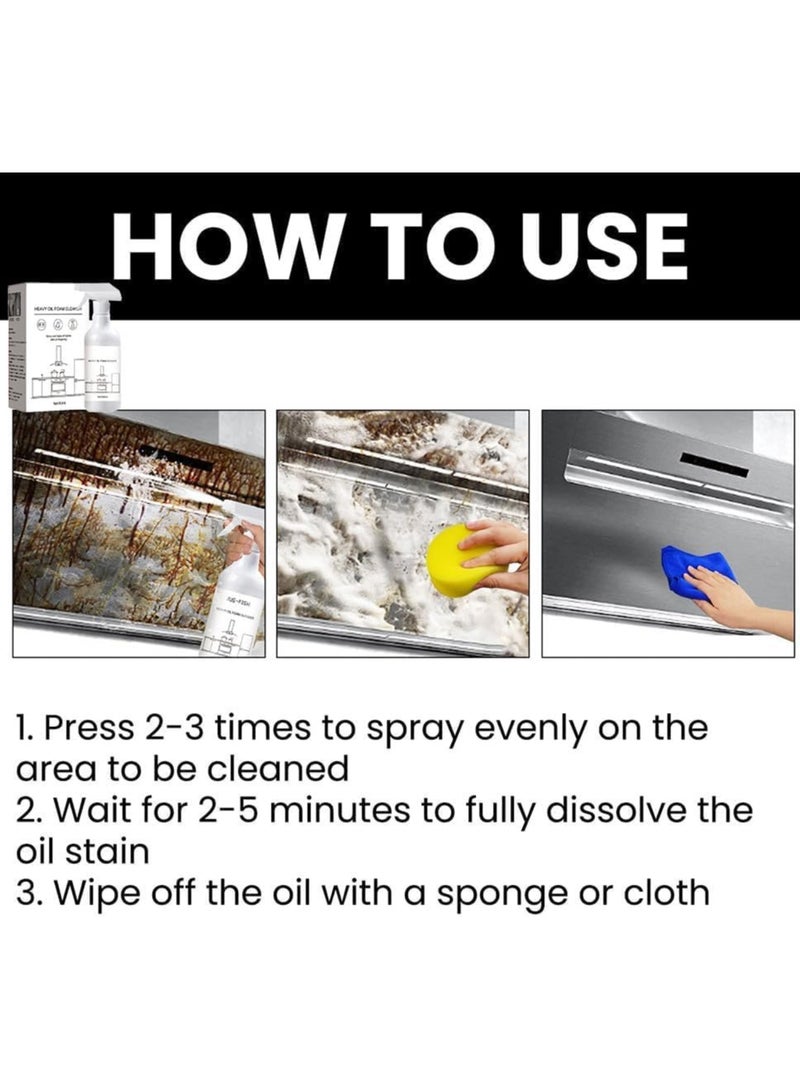 SYOSI Splash Foam Spray, Splash Foam Spray Tablets & Spray Bottle Oven Cleaner, Kitchen Degreaser, Foam Cleaner All Purpose for Kitchen, Grill, Pot, Oven, Stove - Image 2