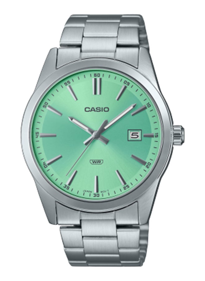 CASIO - Men's Analog Round Shape Stainless Steel Wrist Watch MTP-VD03D-3A2 - 41 Mm - Image 1