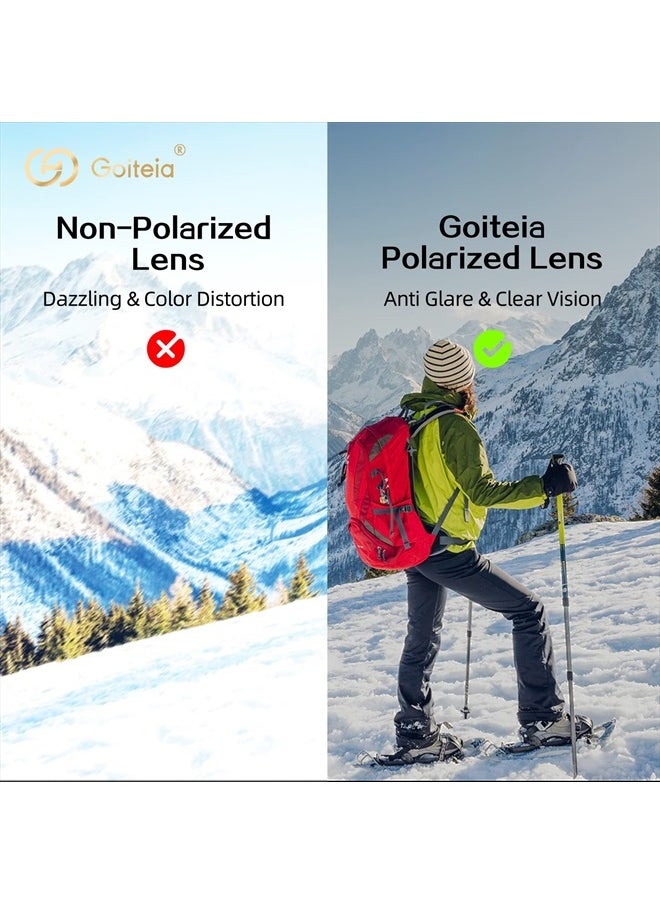 Polarized Flip up Clip on Sunglasses over Prescription Glasses for Men Women|Easy to Put on and Take off One-handed（Grey lenses）