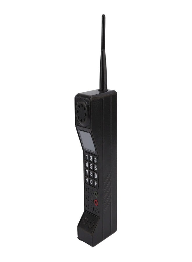Pilipane Retro Brick Cell Phone Ornament, 80s 90s Vintage Brick Mobile Phone Model Halloween Party Decorations Old Fashioned Cell Phone Model Photography Props Home Living Room (Black) - Image 1