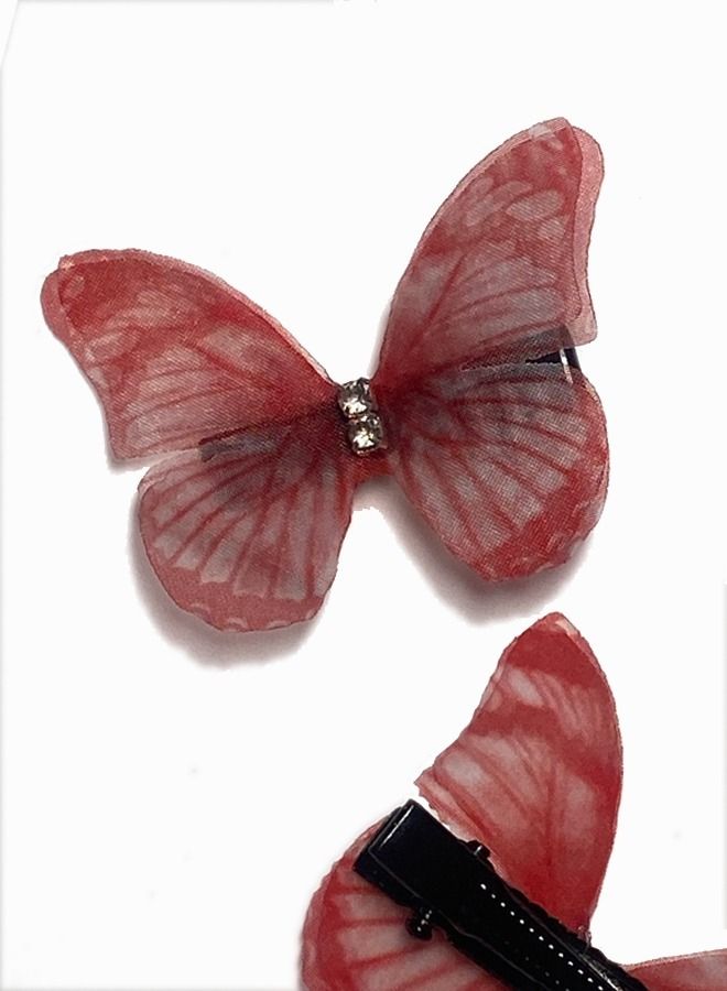 Elite Dose Cute Butterfly Design Hair Clips for Girls 4 Pieces - Image 3
