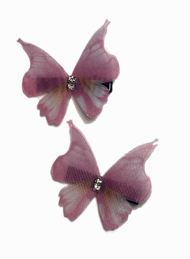 Elite Dose Cute Butterfly Design Hair Clips for Girls 4 Pieces - Image 2