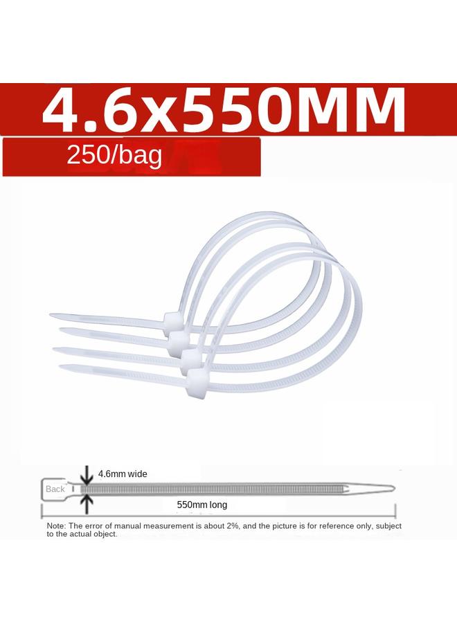 الأزرق جي دبليو الشريط البلاستيكي النايلون مشبك كبير ، حزام ربط ، خط حزمة ، خنق ، أسود وأبيض ، شد بإحكام - Image 1