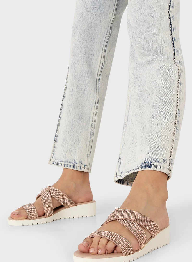 Le Confort Multi Strap Wedge Sandals