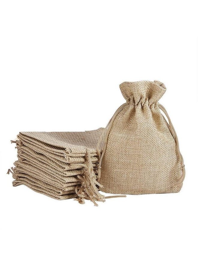 Lifekrafts Jute Linen Pouches For Diwali, Christmas & Party Gift Bag, Gifts Bags For Return Gifts Bags, (Natural Jute, 15X10 Cm) - Pack Of 100  - Image 1