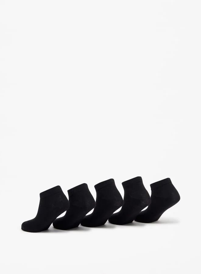 JUNIORS Textured Ankle Length Socks - Set of 5