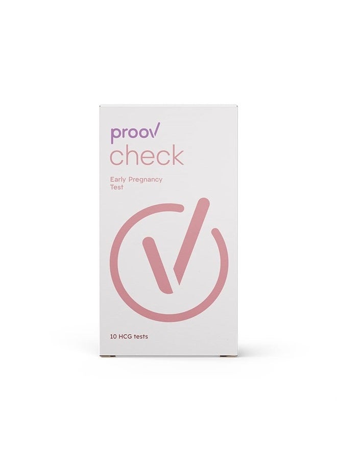 Proov - Check Early Pregnancy Tests, Detect Pregnancy Up to 6 Days Sooner, 10 Urine hCG Tests - Image 1