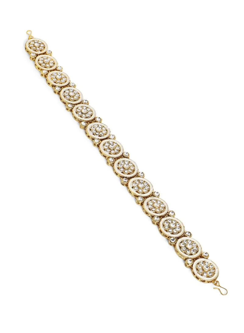 Priyaasi Geometric Elegance Kundan Studded Matha Patti
