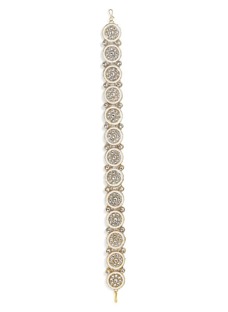 Priyaasi Geometric Elegance Kundan Studded Matha Patti
