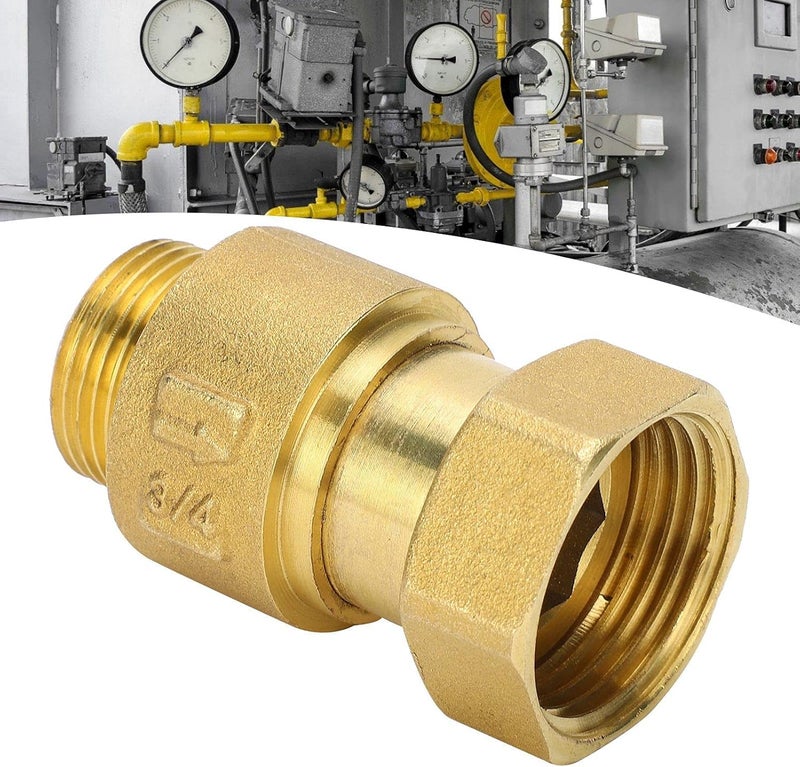 Check Valve Brass Material 1 - Way Swing Type DN20x25, Threaded Water Meter Reflux Control Tool - Low Flow Resistance, Easy Installation, Leak Prevention for Household Use - Image 4